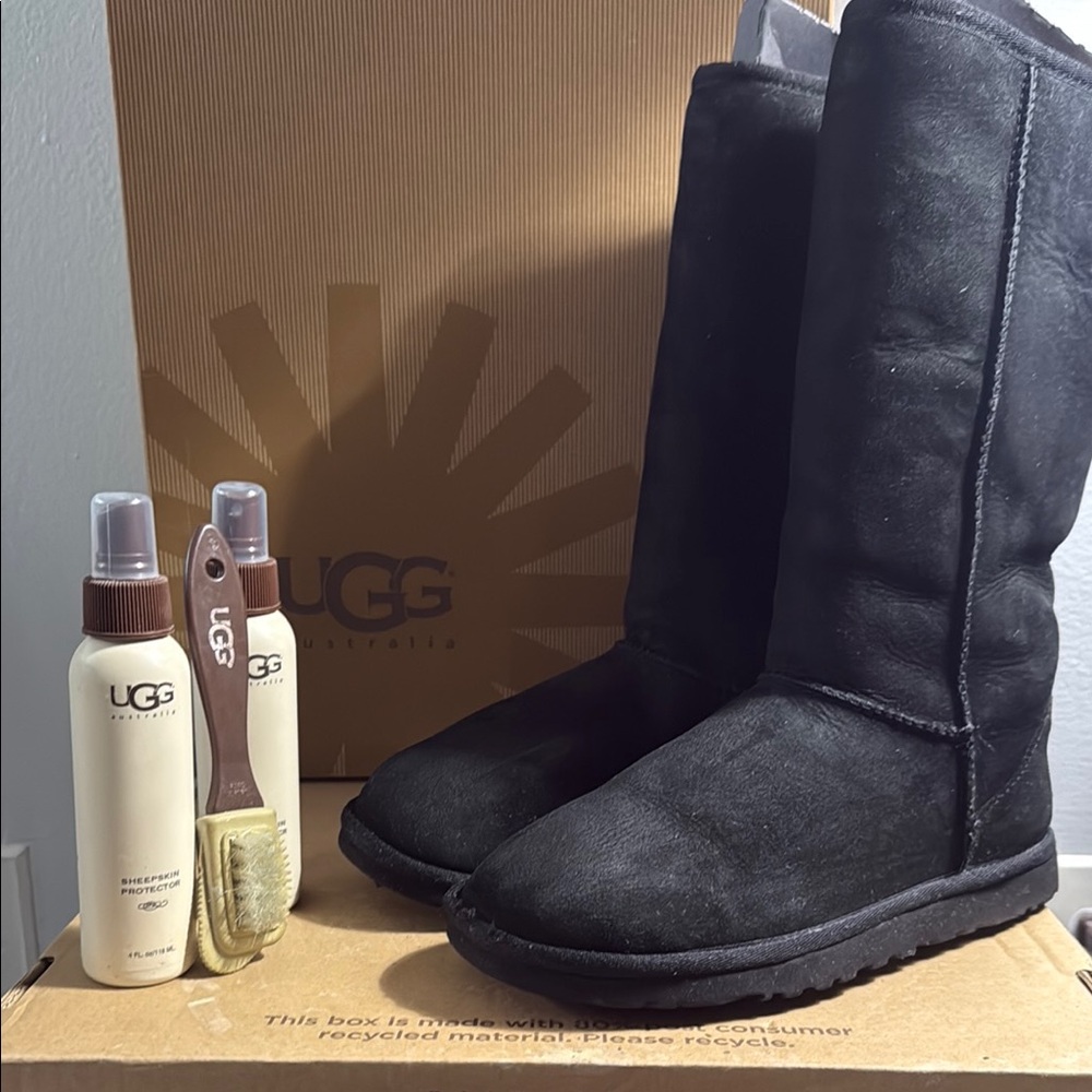 UGG Black Classic Tall Suede Boots